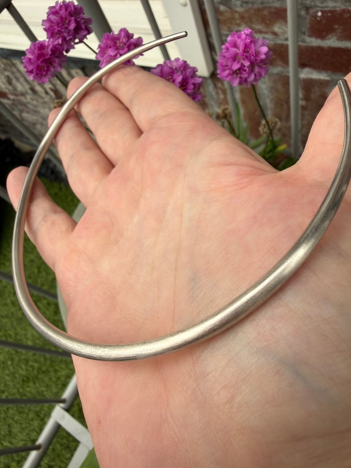H194/ Zilveren degelijke Prachtige SPANG ketting, Gebruikt, Verzenden, X, Zilver