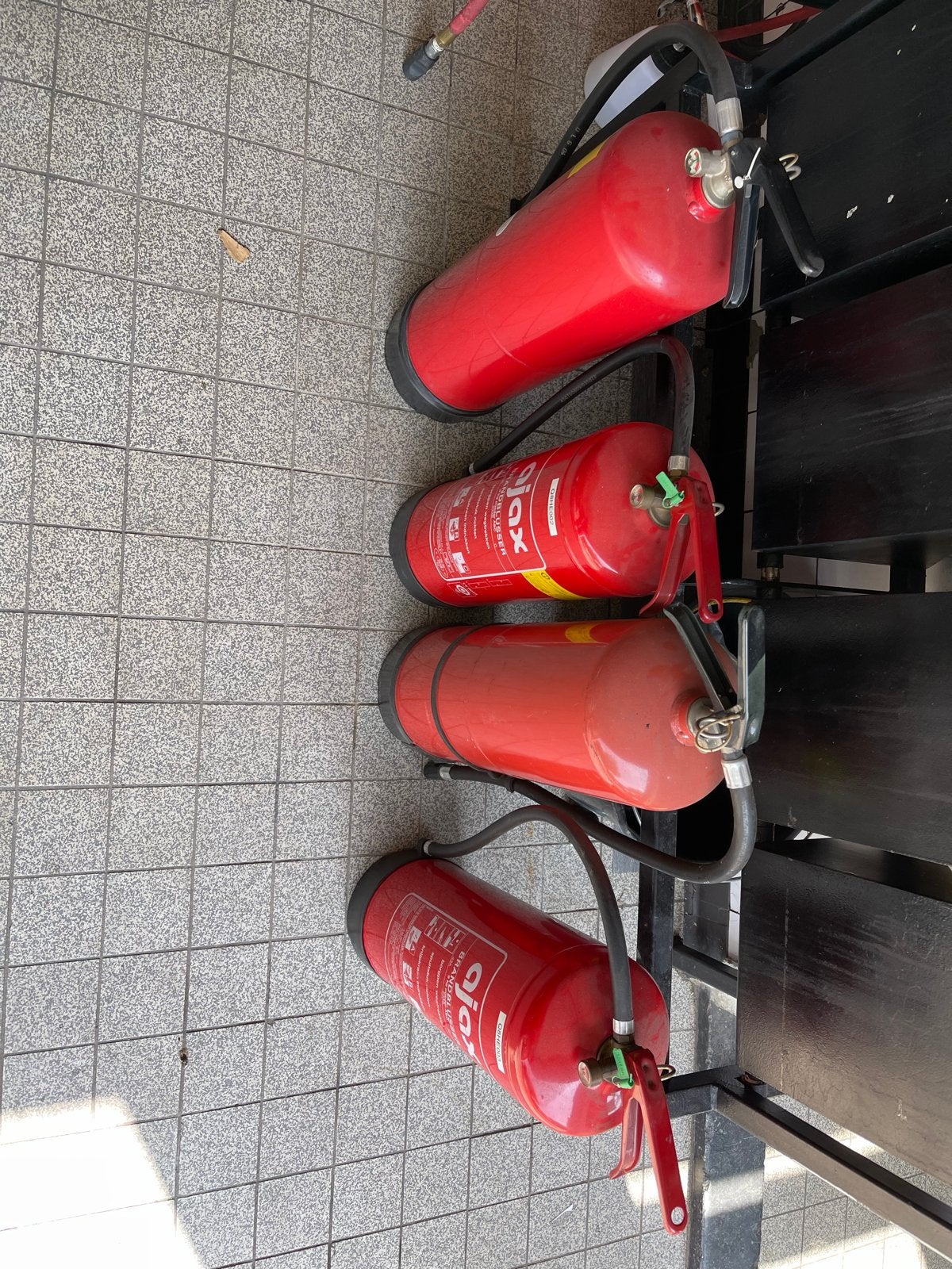 Set van 4 Ajax brandblussers, Ophalen of Verzenden, Gebruikt, Brandblusser