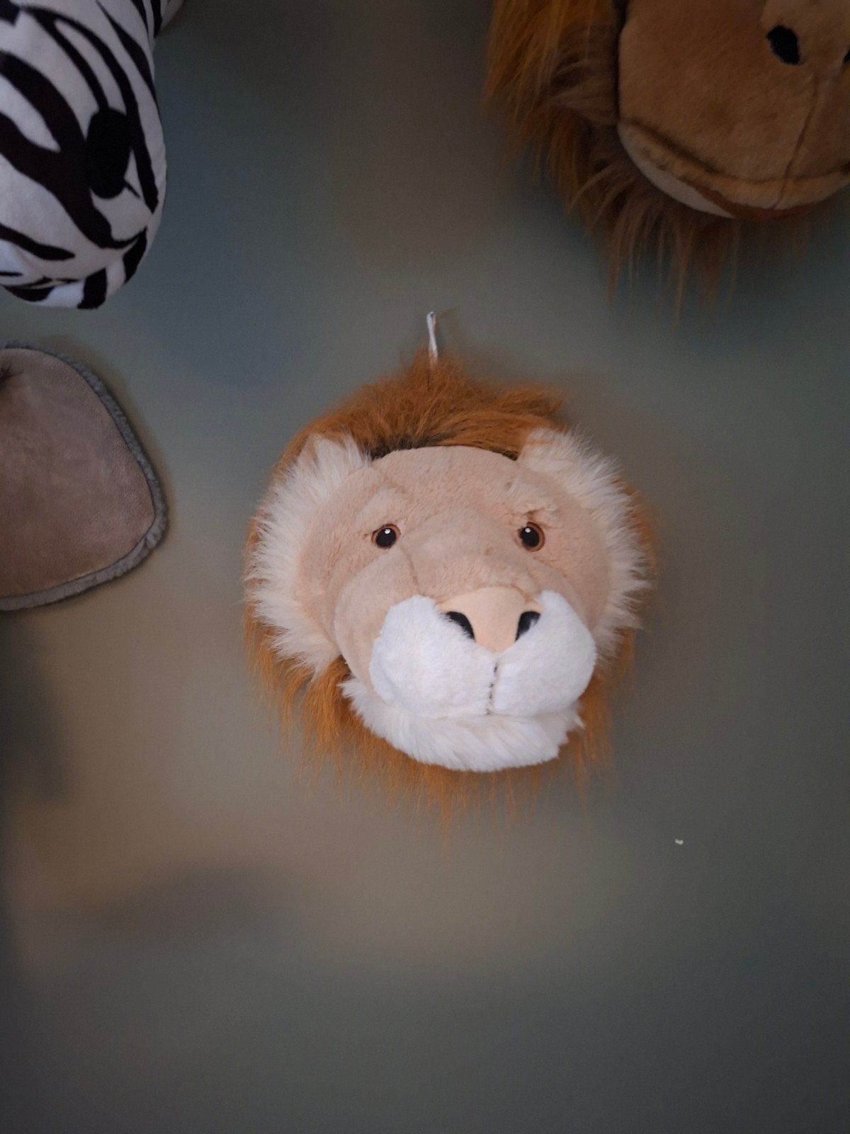 wild&soft dierenkop tijger leeuw muurdecoratie, Kinderen en Baby's, Ophalen of Verzenden, Zo goed als nieuw, Wanddecoratie