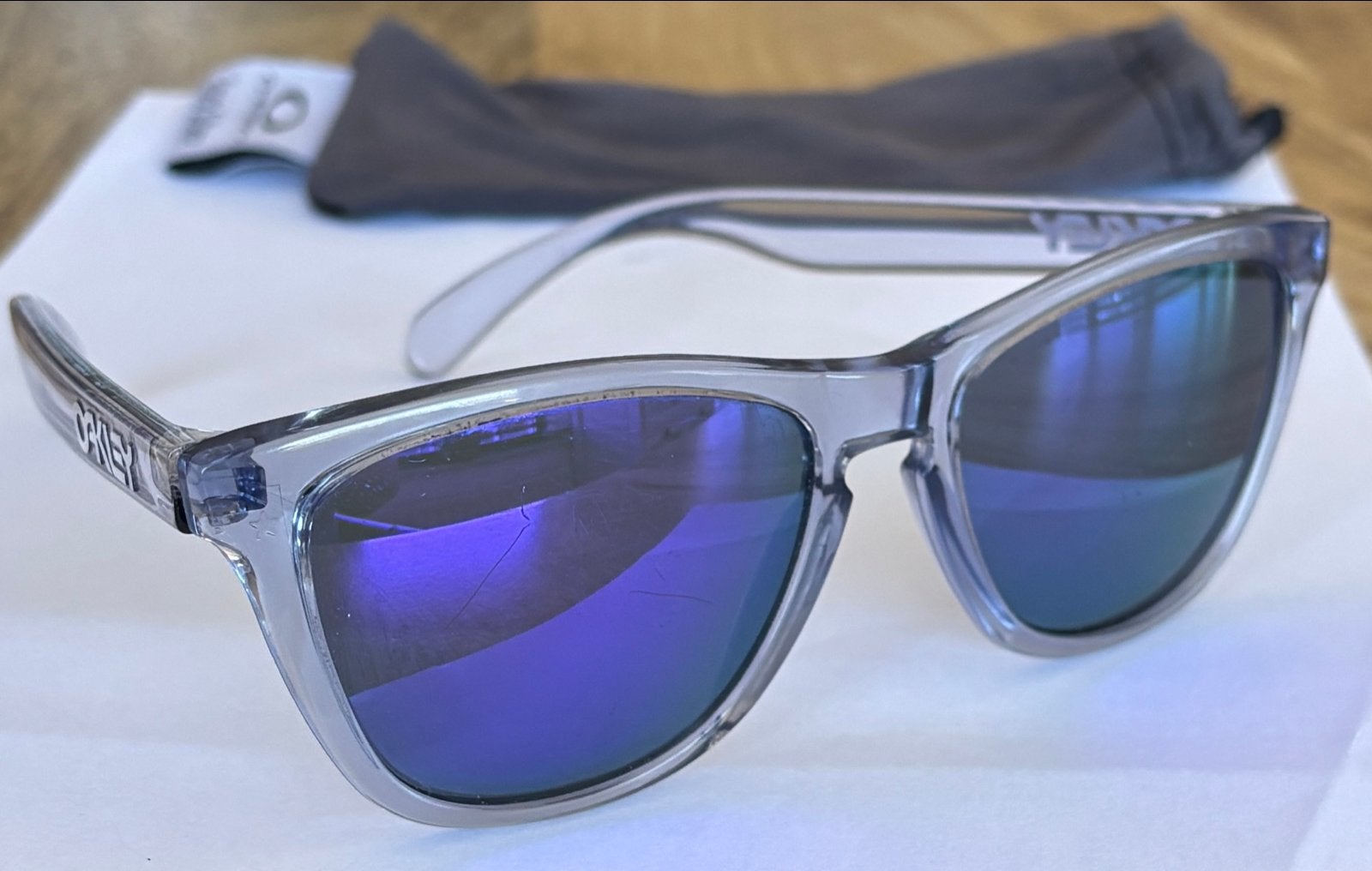 Oakley Frogskins violette– vintage jaren 90, Gebruikt, Zonnebril, Overige kleuren, Ophalen of Verzenden