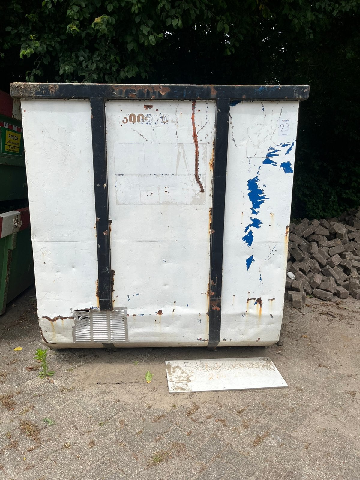 Dichte container, Ophalen, Zo goed als nieuw, Metaal, Containerberging