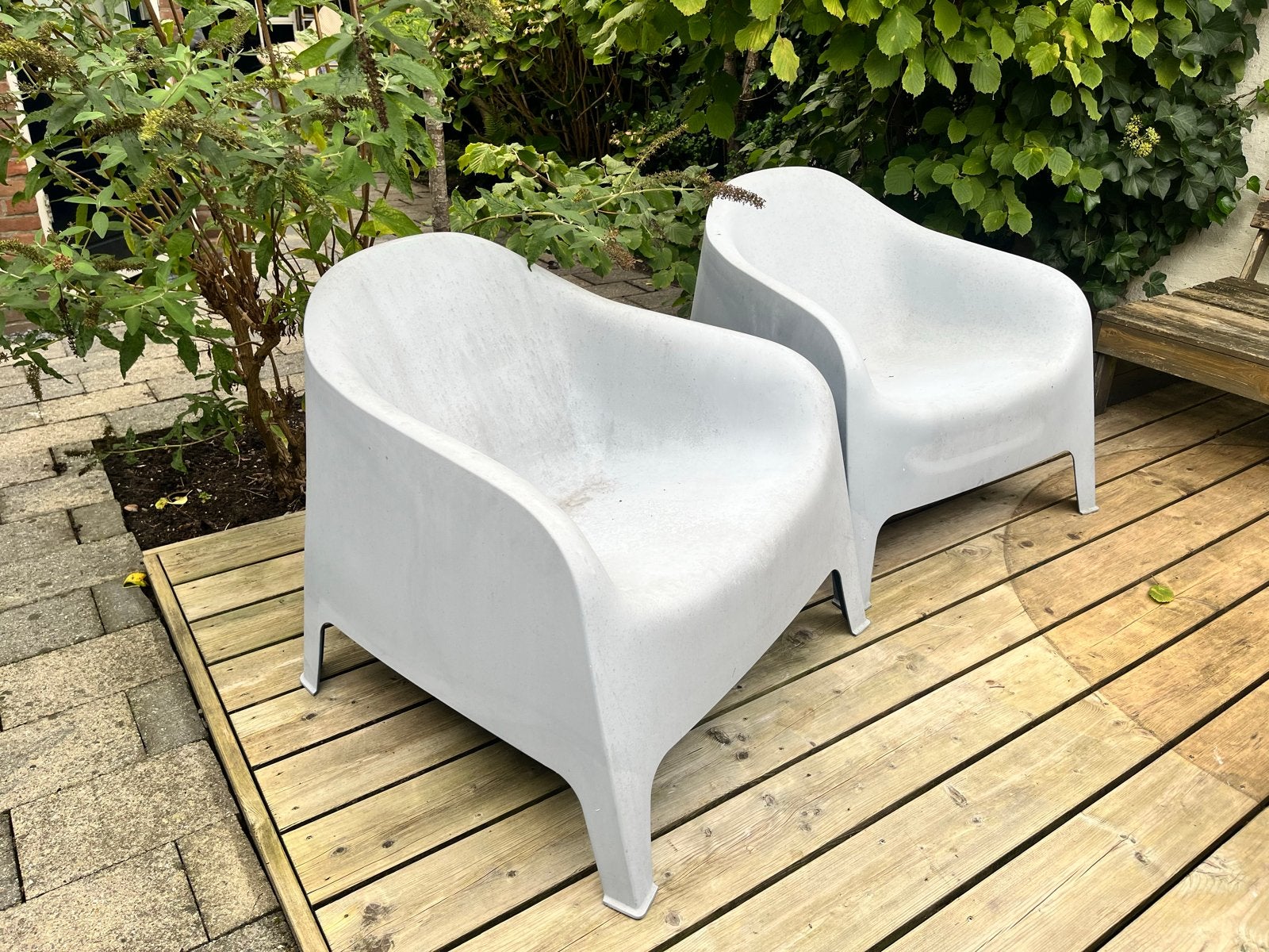 2x Skarpö Tuinstoelen - lichtblauw Kunststof