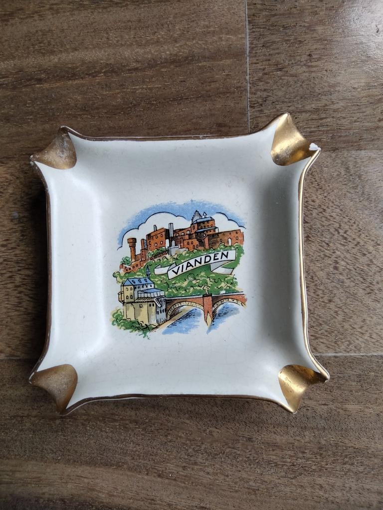 Vintage asbak Vianden Luxemburg souvenir, Ophalen of Verzenden