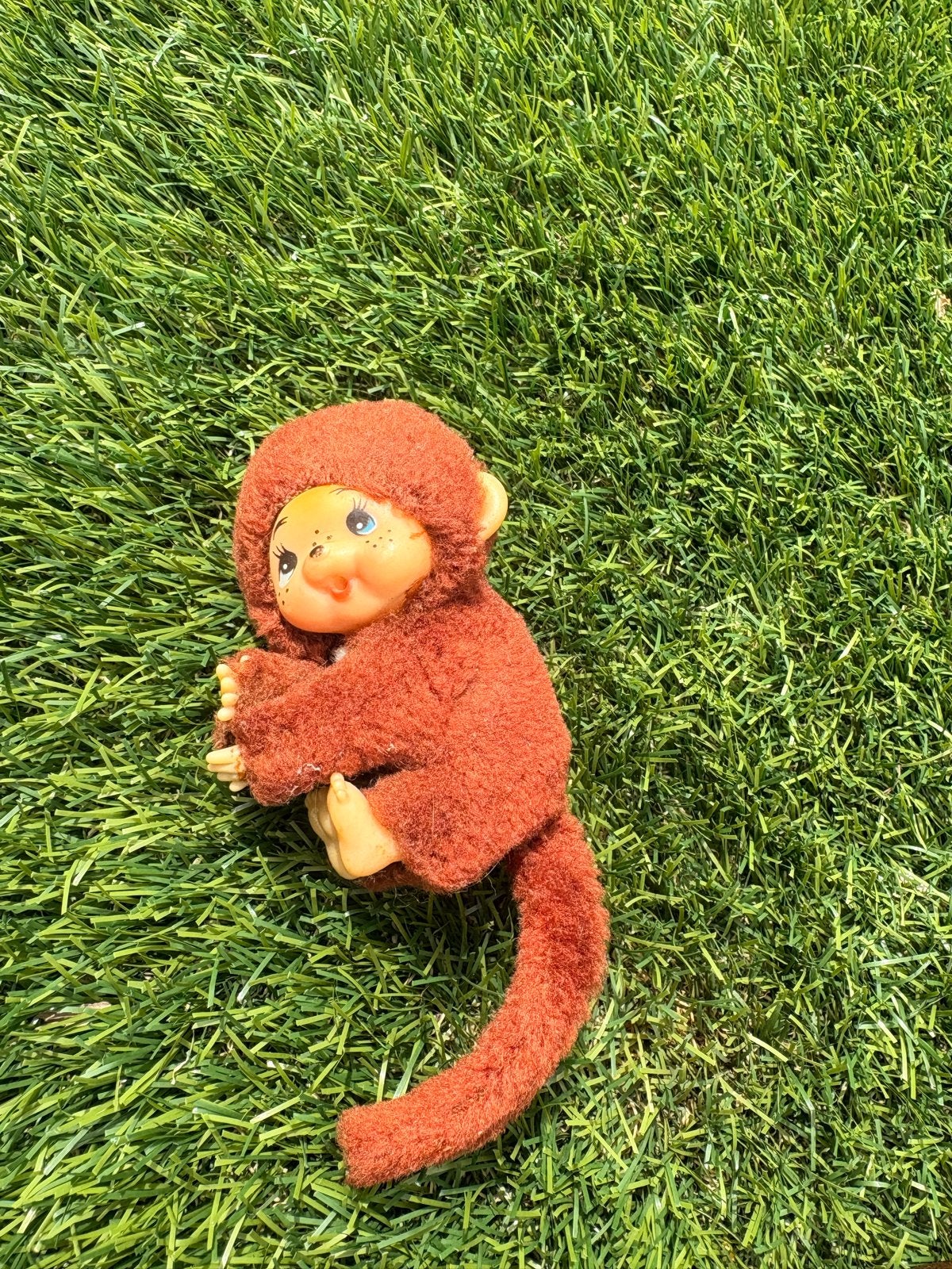 Vintage Monchichi knijp knuffel aapje - Bruin, Kinderen en Baby's, Speelgoed | Knuffels en Pluche, Gebruikt, Overige merken, Overige karakters