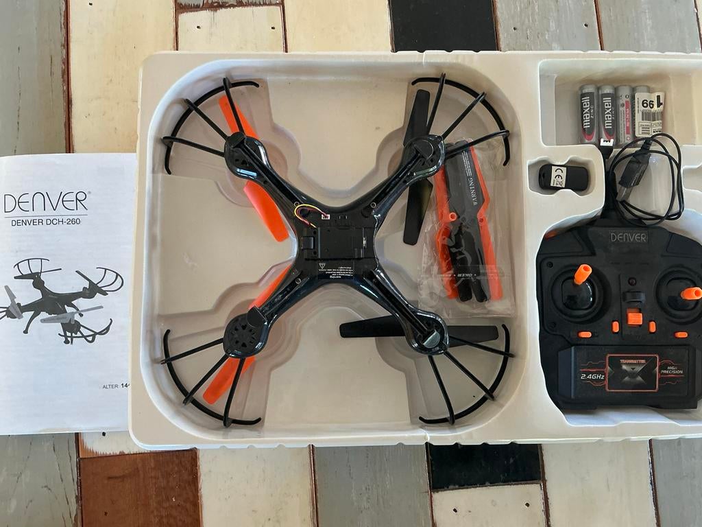 DENVER DCH-260 Drone - ongebruikt, Audio, Tv en Foto, Drones, Basiskwaliteit, Overige merken, Nieuw, Minder dan 100 meter