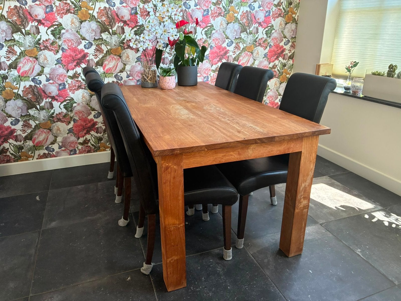Teak houten eettafel 180x90 cm, Huis en Inrichting, Tafels | Eettafels, Ophalen, Gebruikt, Teakhout, 50 tot 100 cm