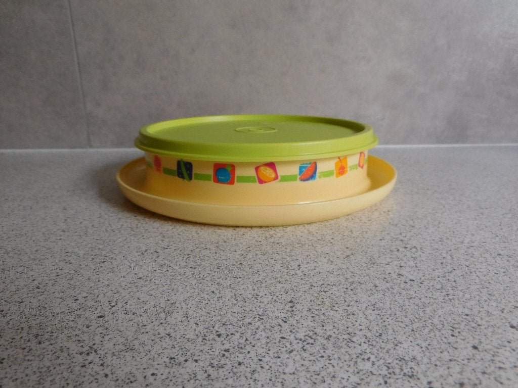 Tupperware Peuterbord Winnie de Pooh, Gebruikt, Ophalen of Verzenden, Met deksel, Bak of Kom