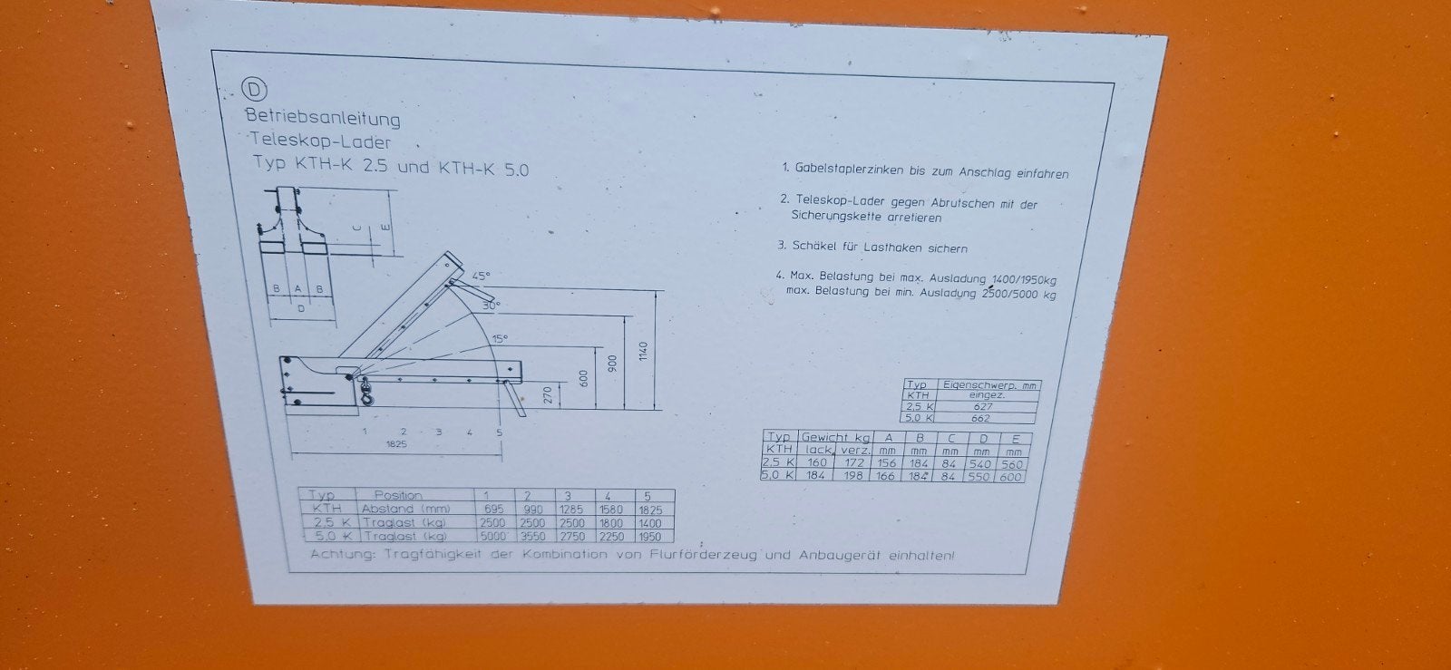 Bauer KTH-K 5.0 Hijsjuk, Telescooplader - Zo goed als nieuw, Ophalen of Verzenden