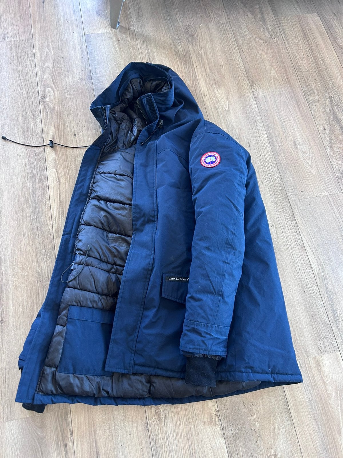 Canada Goose Parka Donkerblauw, Kleding | Heren, Jassen | Winter, Ophalen of Verzenden, Zo goed als nieuw, Maat 52/54 (L), Blauw