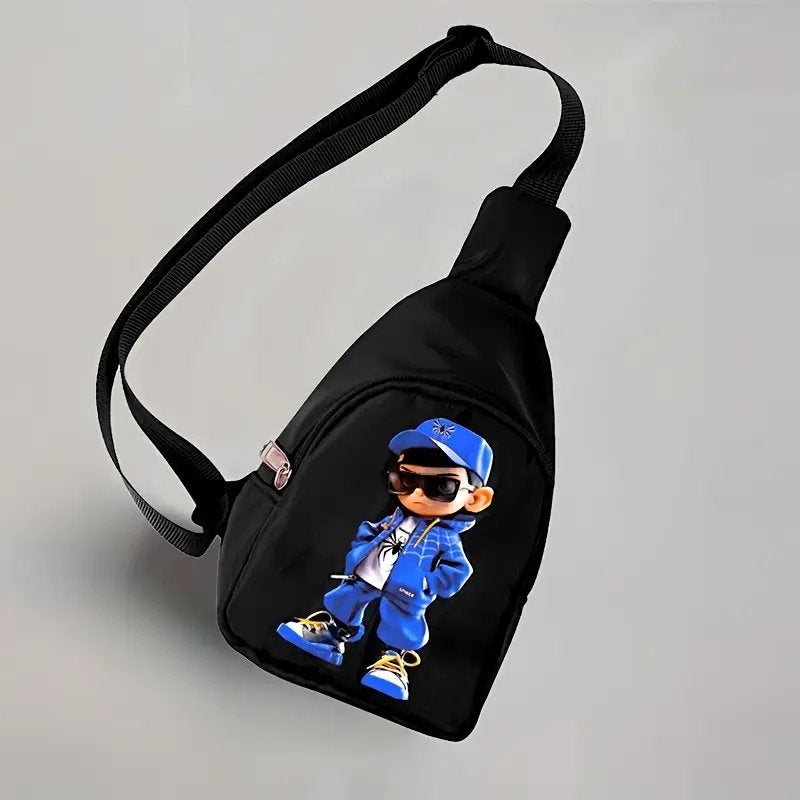Leuke all-in-one CROSSBODY SLINGBAG "GLASS-BOY" voor € 5,95, Verzenden, Nieuw, Zwart