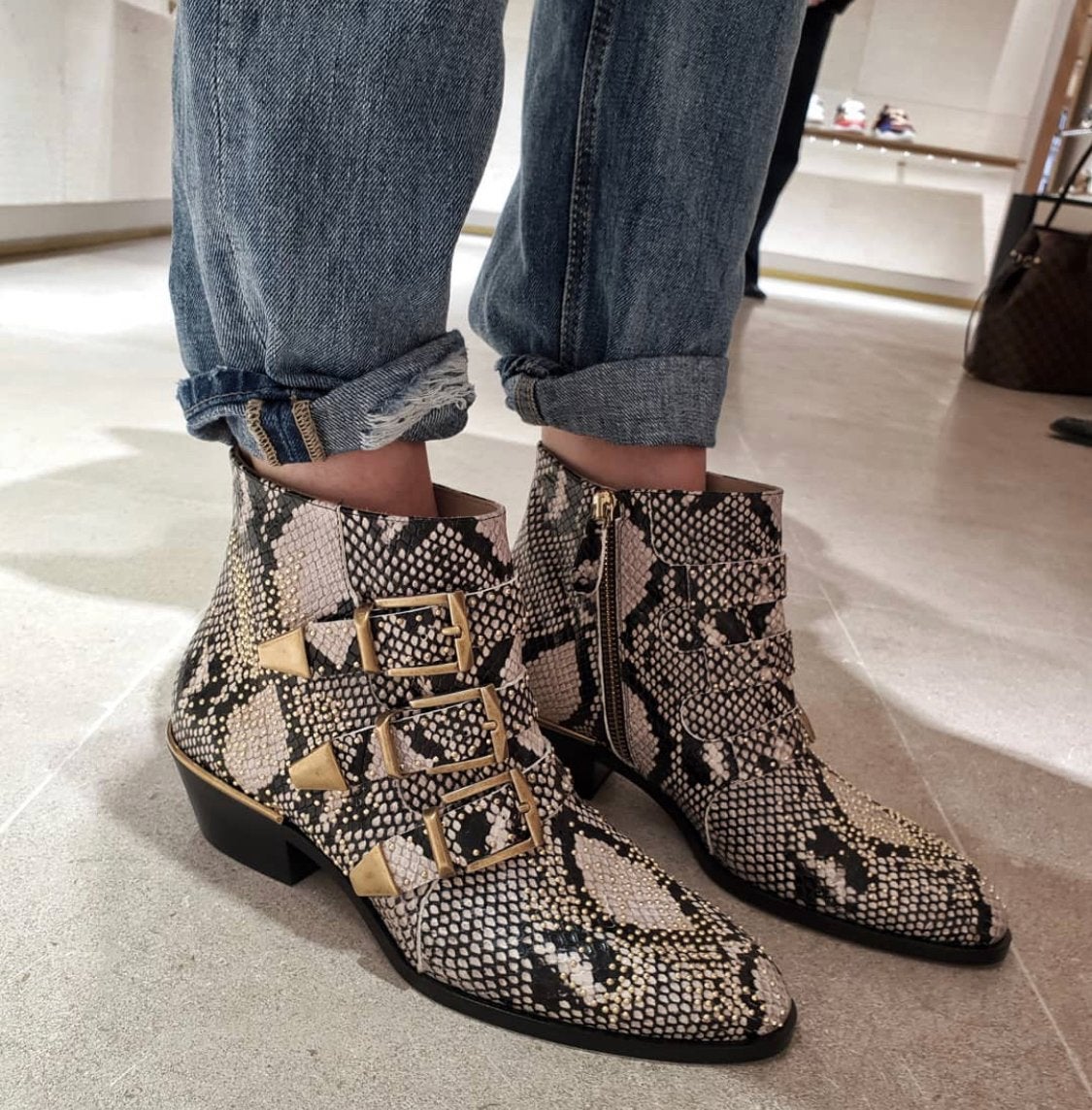 Chloe Sussana snake print boots maat 37, Ophalen of Verzenden, Zo goed als nieuw