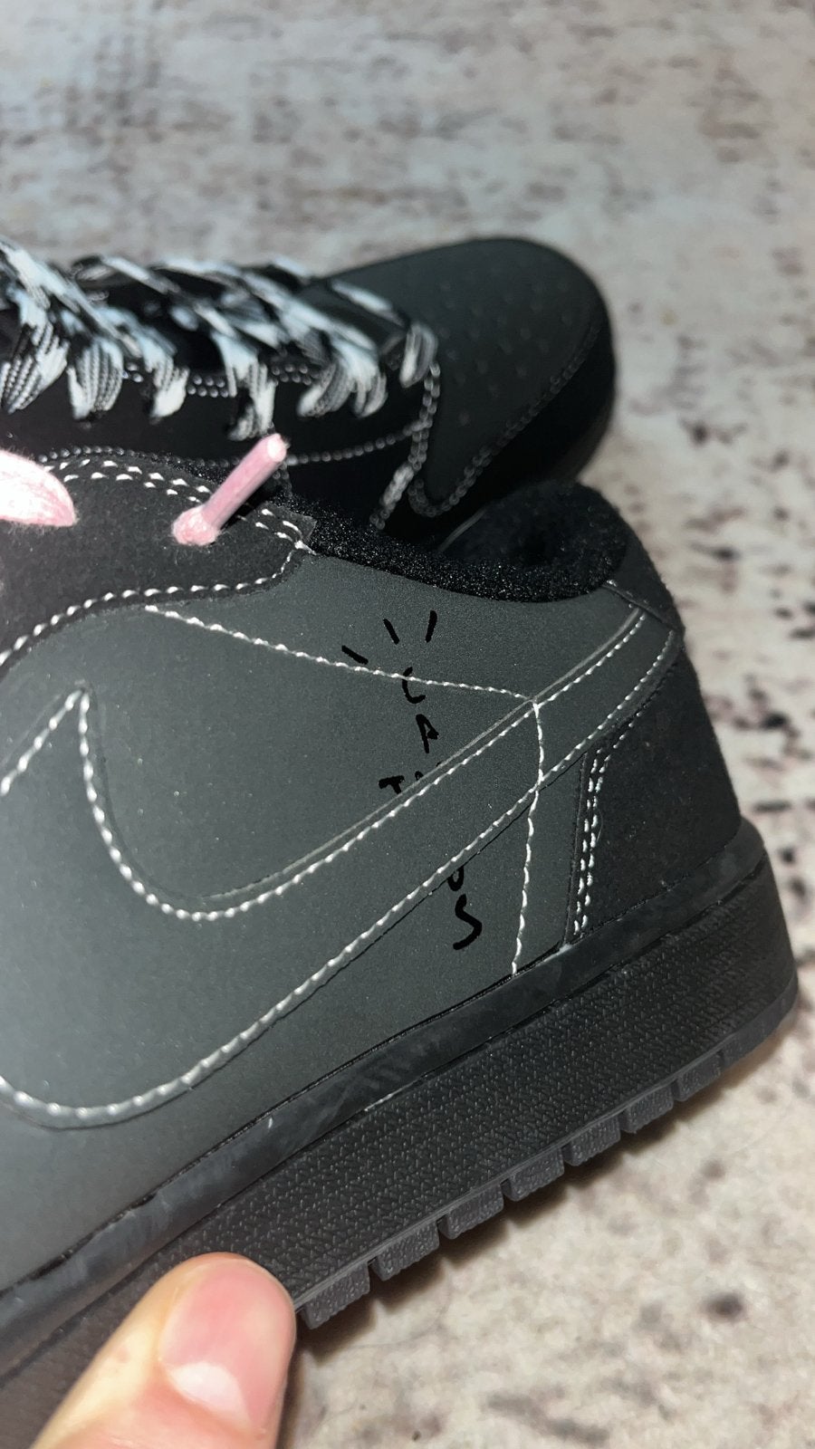 Nike Air Jordan 1 Low Travis Scott Black Phantom, Ophalen of Verzenden, Nieuw, Zwart, Sneakers of Gympen