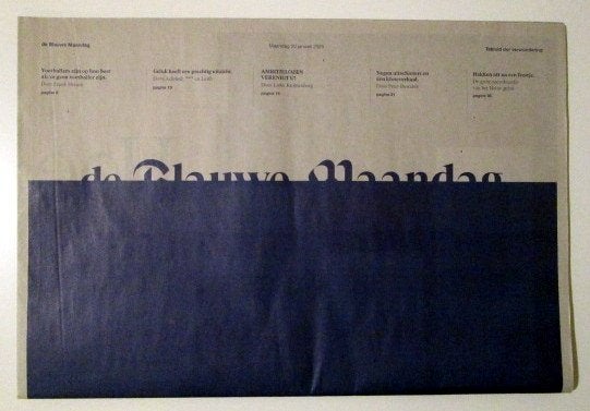 De Blauwe Maandag - Tabloid der verwondering., Verzenden, Nieuw