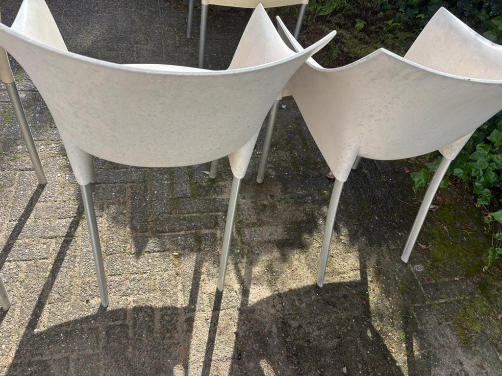 Set van 3 kunststof stoelen van Philippe Starck - Gebruikt, Ophalen, Kunststof, Gebruikt, Overige kleuren