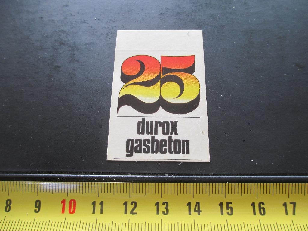 sticker 25 DUROX gasbeton, Ophalen, Zo goed als nieuw
