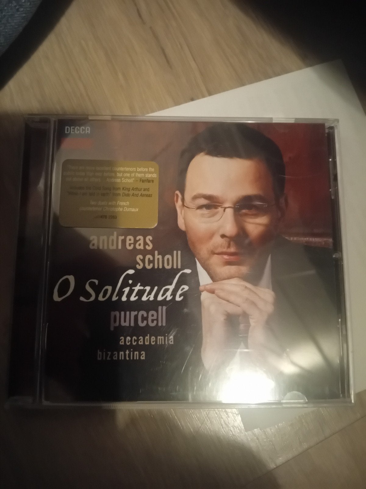 Andreas Scholl - O Solitude Purcell CD, Purcell, Ophalen of Verzenden, Zo goed als nieuw, Inclusief boekje
