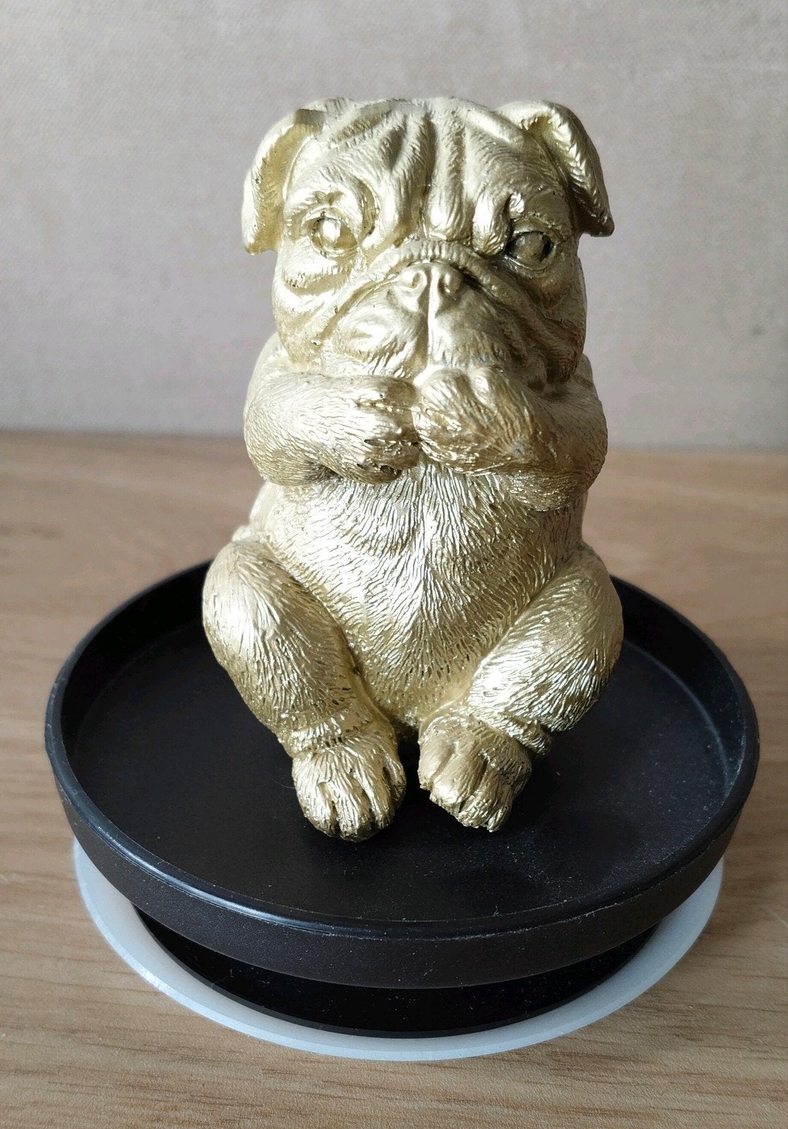 Gouden Bulldog beeldje op dop / deksel /stop * Hond, Nieuw, Kunststof, Ophalen of Verzenden, Goud