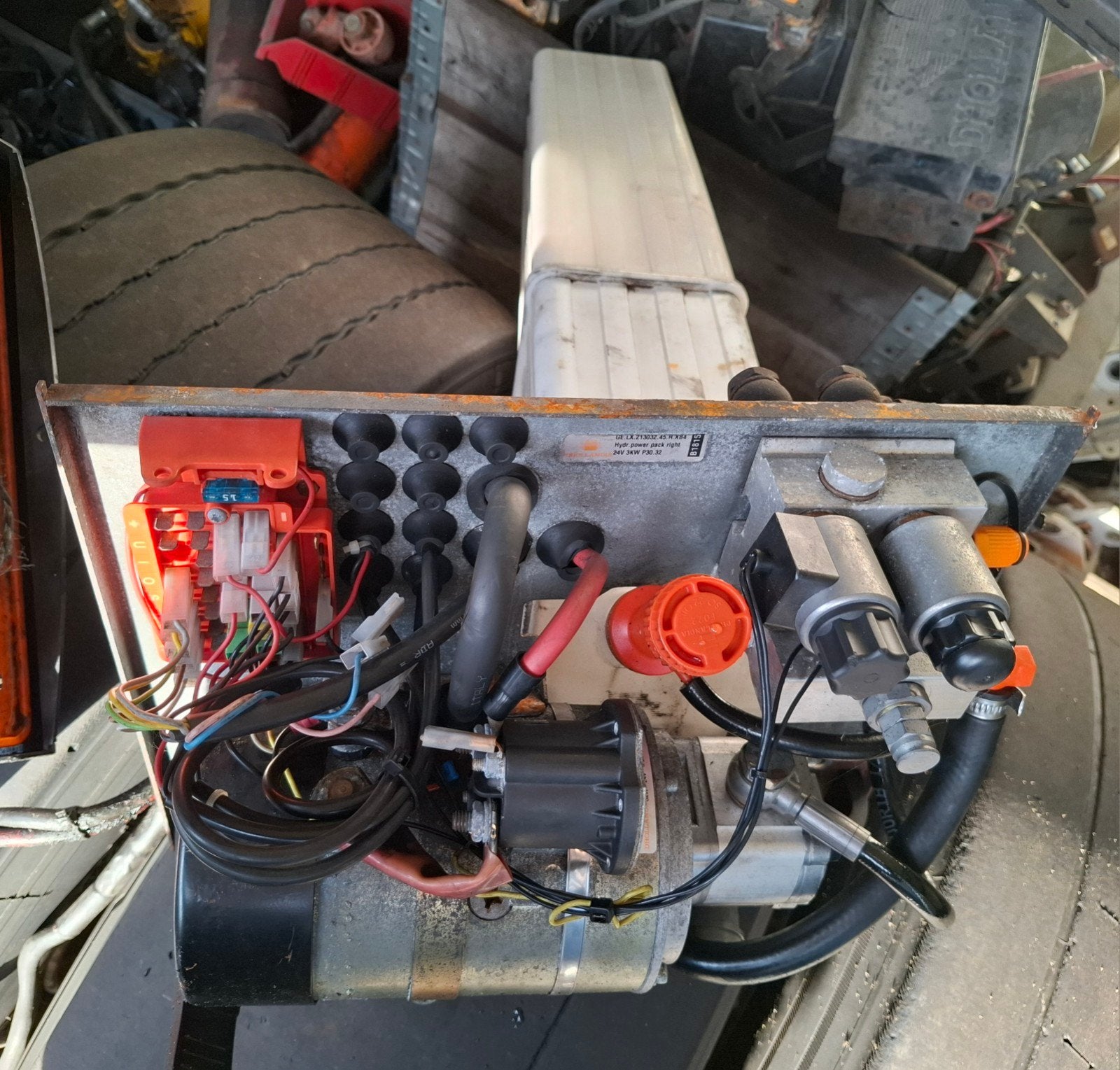 hydrauliek pomp unit compleet 24v afkomstig Dhollandia klep, Ophalen, Gebruikt, Overige typen