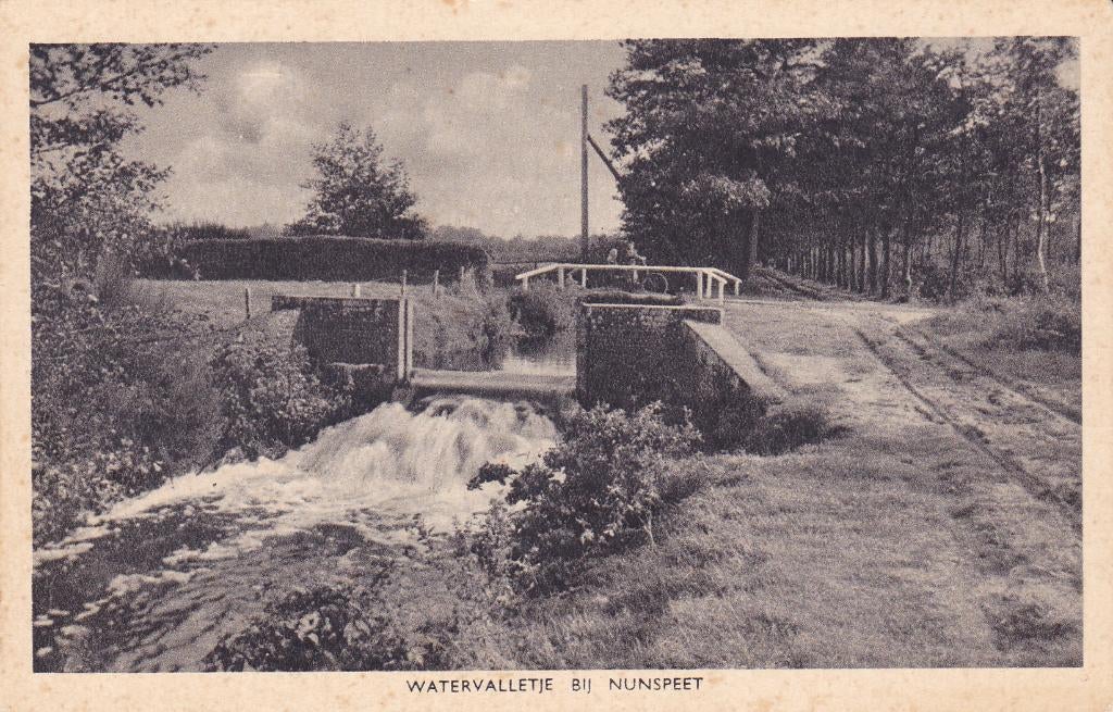 Nunspeet. Watervalletje.  **, Verzenden, 1940 tot 1960, Ongelopen, Gelderland