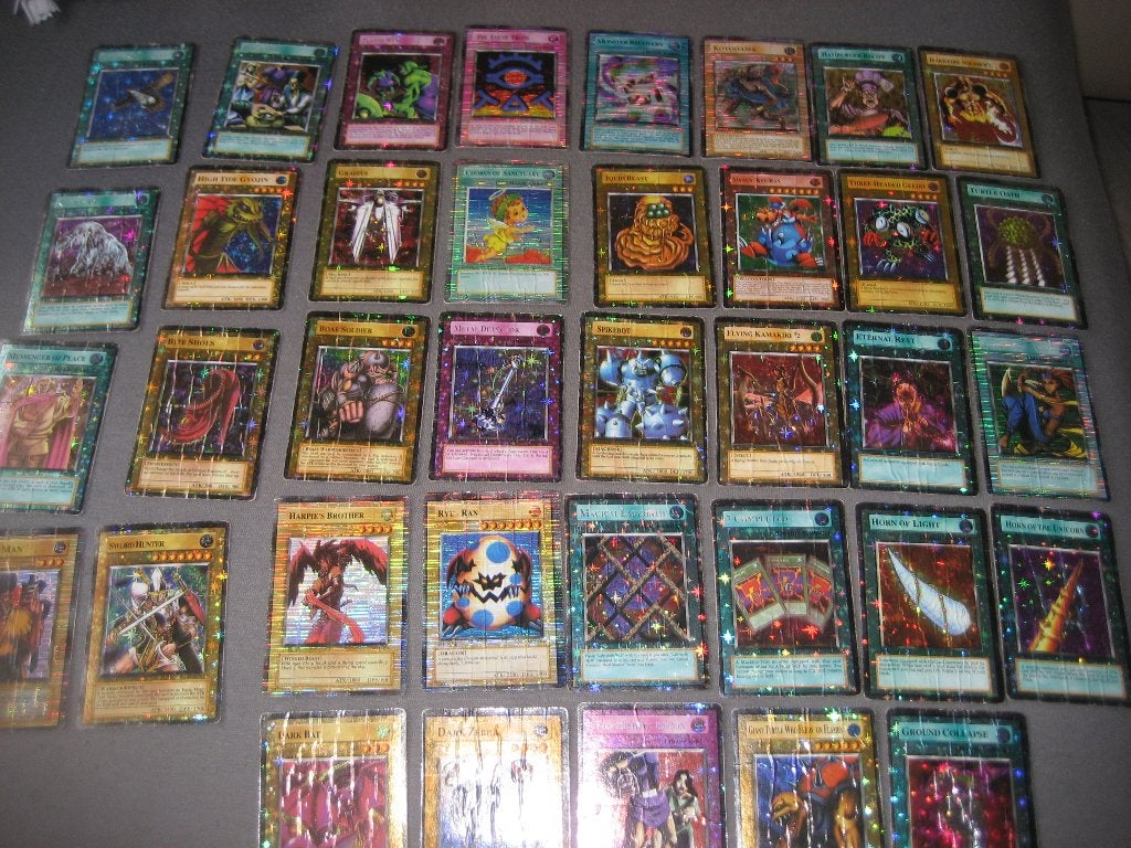 yu gi oh oude plaatjes, Ophalen of Verzenden, Gebruikt, Meerdere kaarten