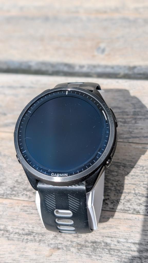 Garmin Forerunner 965, Sieraden, Tassen en Uiterlijk, Sporthorloges, Gebruikt, Hoogte, Zwart, Garmin