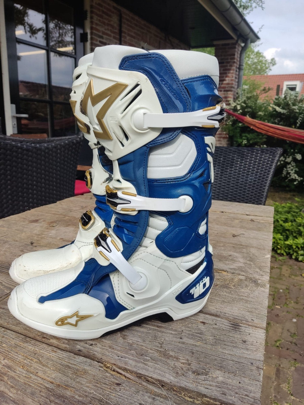 Alpinestars Tech 10 Motorcross Laarzen Maat 10, Wit, Boots, Ophalen of Verzenden, Alpinestars