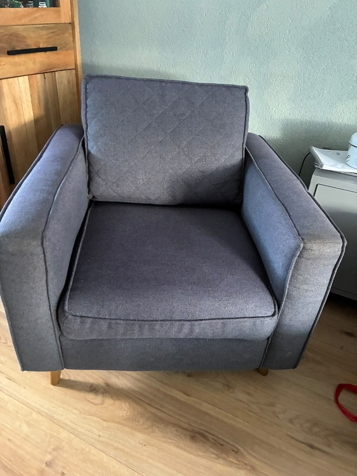 2 fauteuils -stoelen - licht verkleurd, Ophalen, Gebruikt, Twee, Stof
