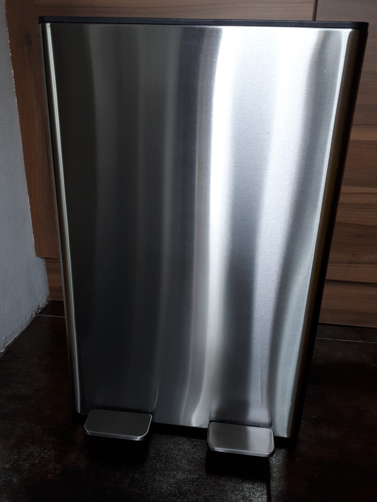dubbele afvalbak rvs Chrome, 40 liter of meer, Ophalen, Rvs