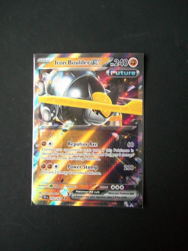2378: Nieuwe Pokemonkaart IRON BOULDER EX HP 240 (099/162), Verzenden, Nieuw, Losse kaart, Foil