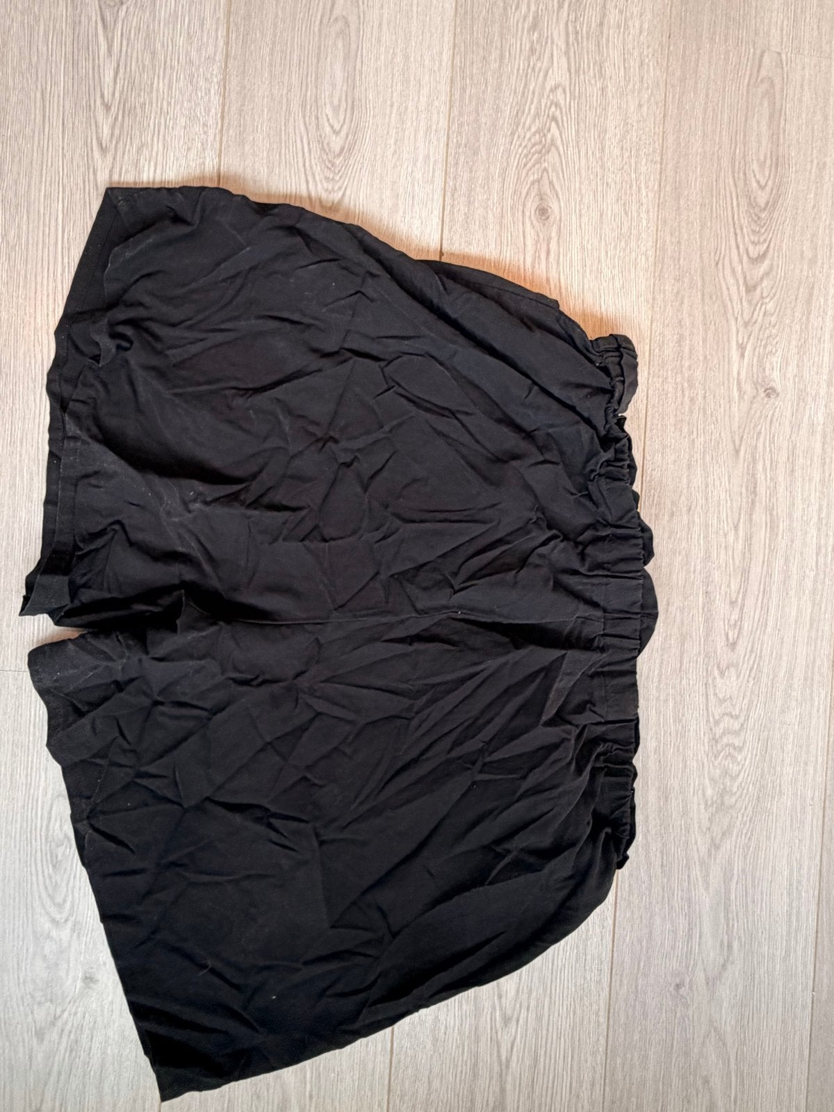 Zwarte korte broek met elastische taille, Ophalen, Kort, Zwart, Maat 46/48 (XL) of groter