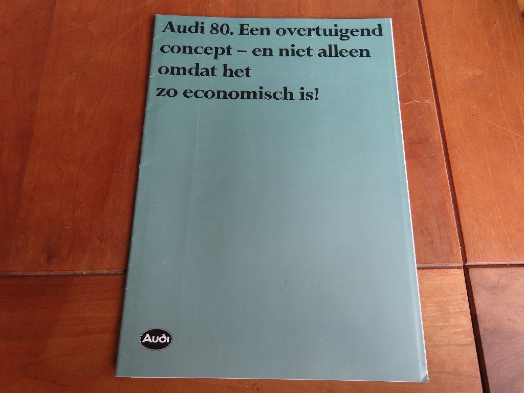 Folder Audi 80, Audi 80 CD 5-cilinder 1981, 24 blz, Ophalen of Verzenden, Zo goed als nieuw, Audi, Audi