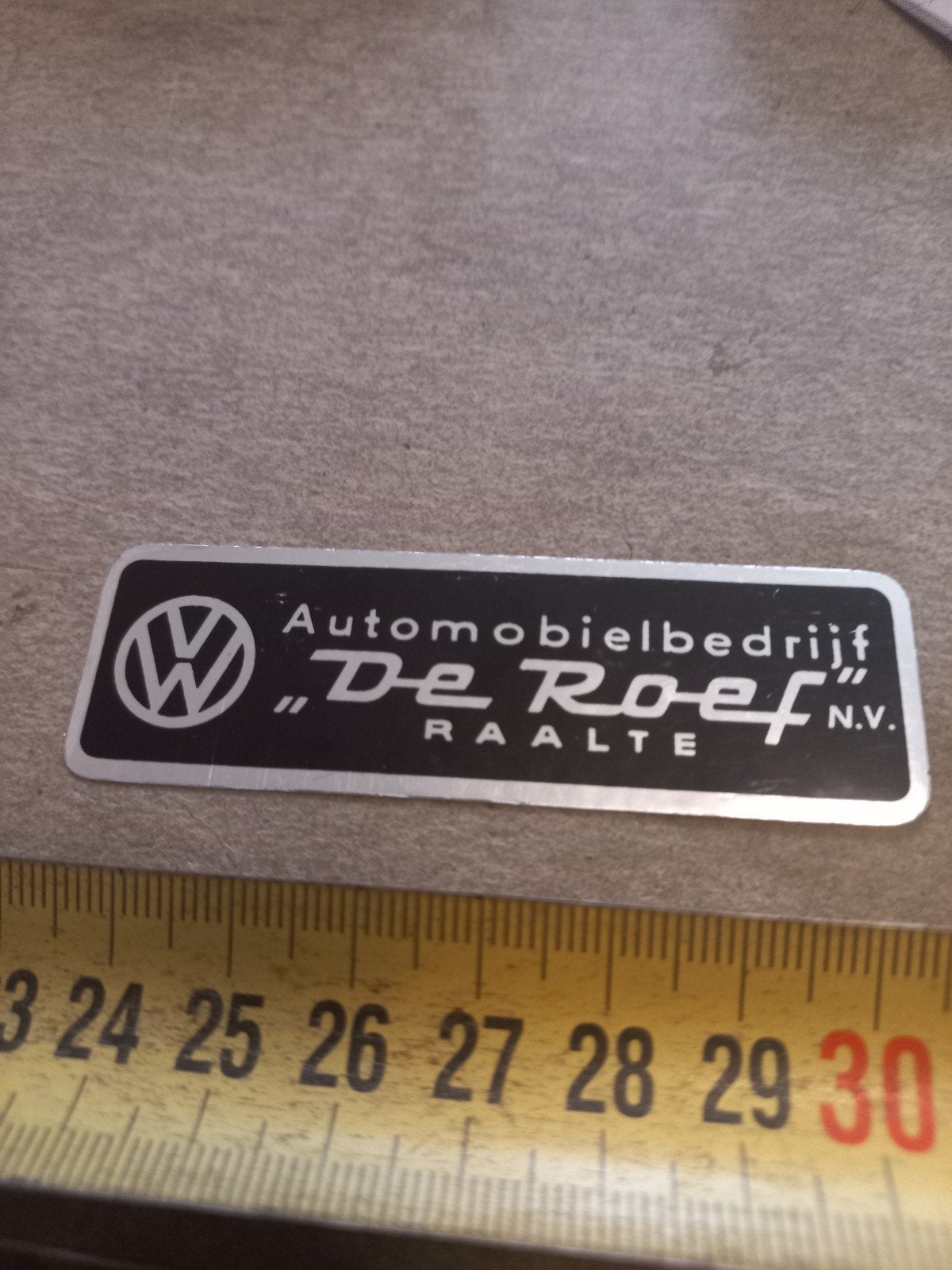 Volkswagen De Roef Raalte embleem / badge, Ophalen of Verzenden, Gebruikt
