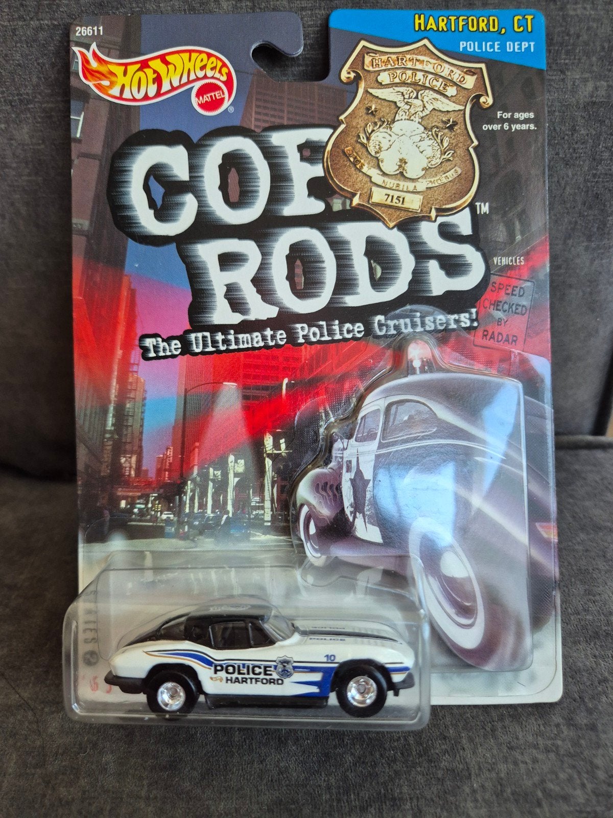 Hot Wheels Cop Rods 63 Corvette, Ophalen of Verzenden, Nieuw, Auto
