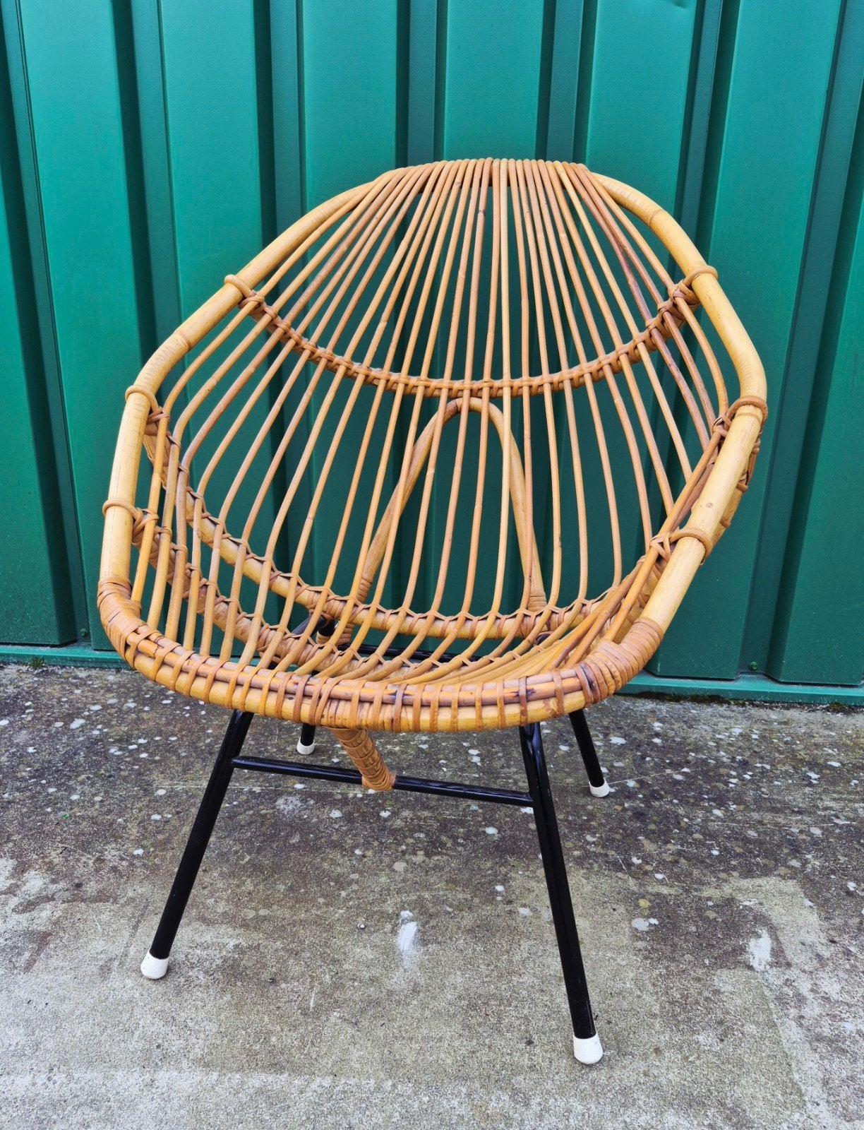 Vintage, rotan stoel, fauteuil Rohé Noordwolde, jaren 60, Ophalen
