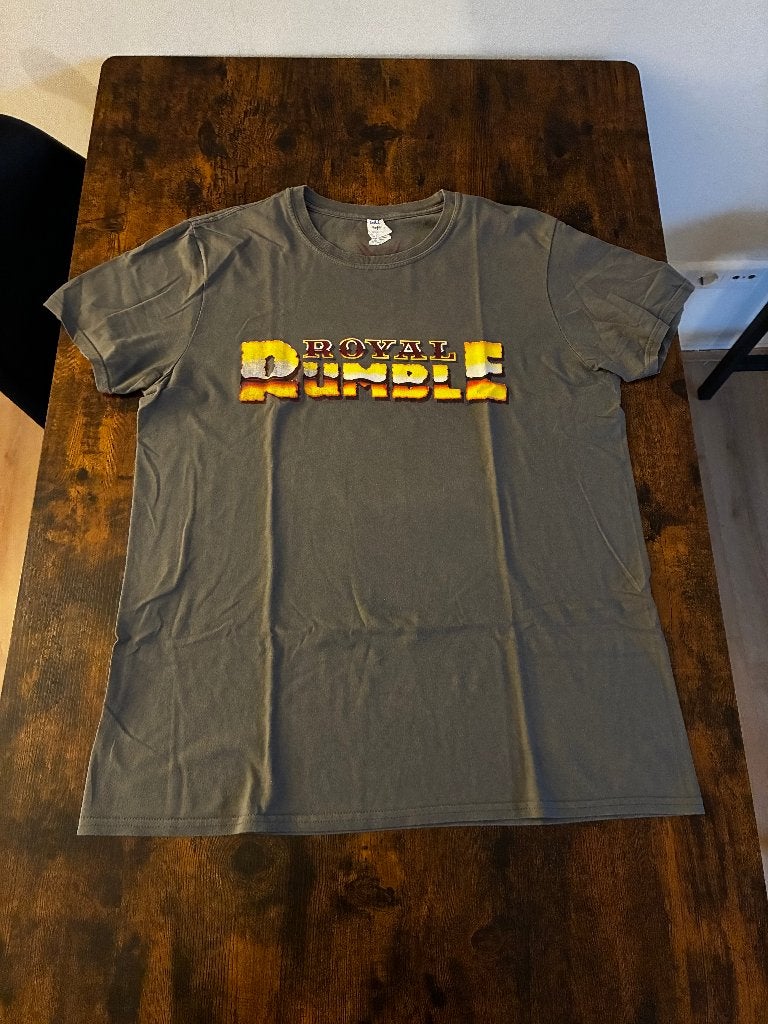 WWE Royal Rumble Retro T-Shirt - Size Medium, Ophalen of Verzenden, Gedragen, Maat 48/50 (M), Grijs