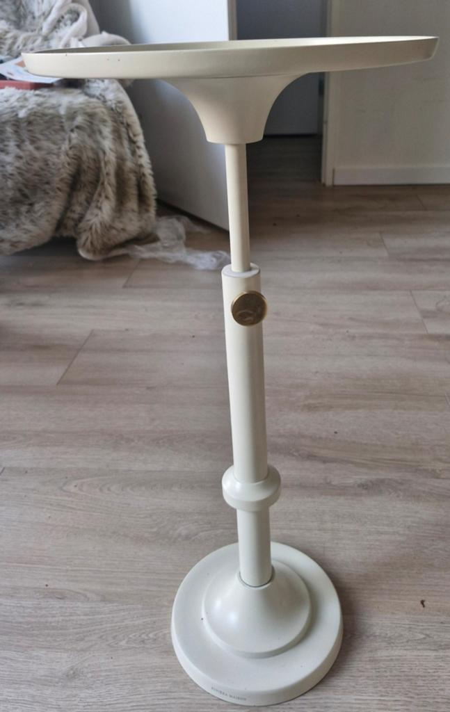 Riviera Maison San Rafael bijzettafel - crème, verstelbaar, Huis en Inrichting, Tafels | Bijzettafels, Minder dan 55 cm, Rond