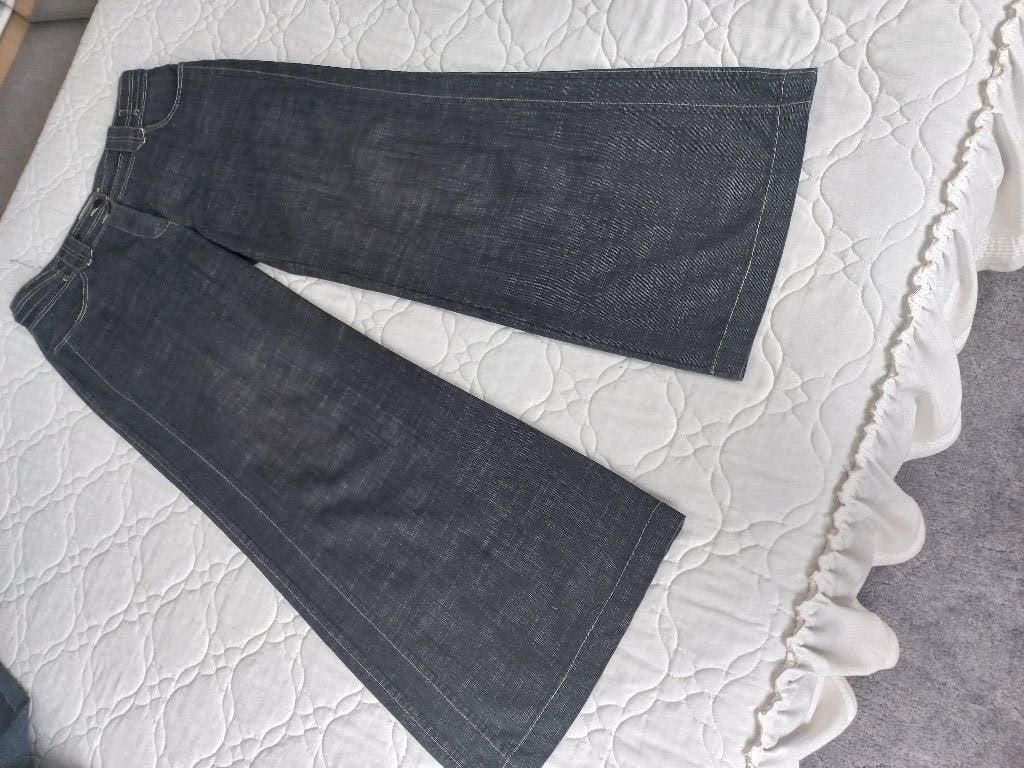 Jeans 42 wijde pijpen mooie kwaliteit, Kleding | Dames, Ophalen of Verzenden, Zo goed als nieuw, Zwart, W33 - W36 (confectie 42/44)
