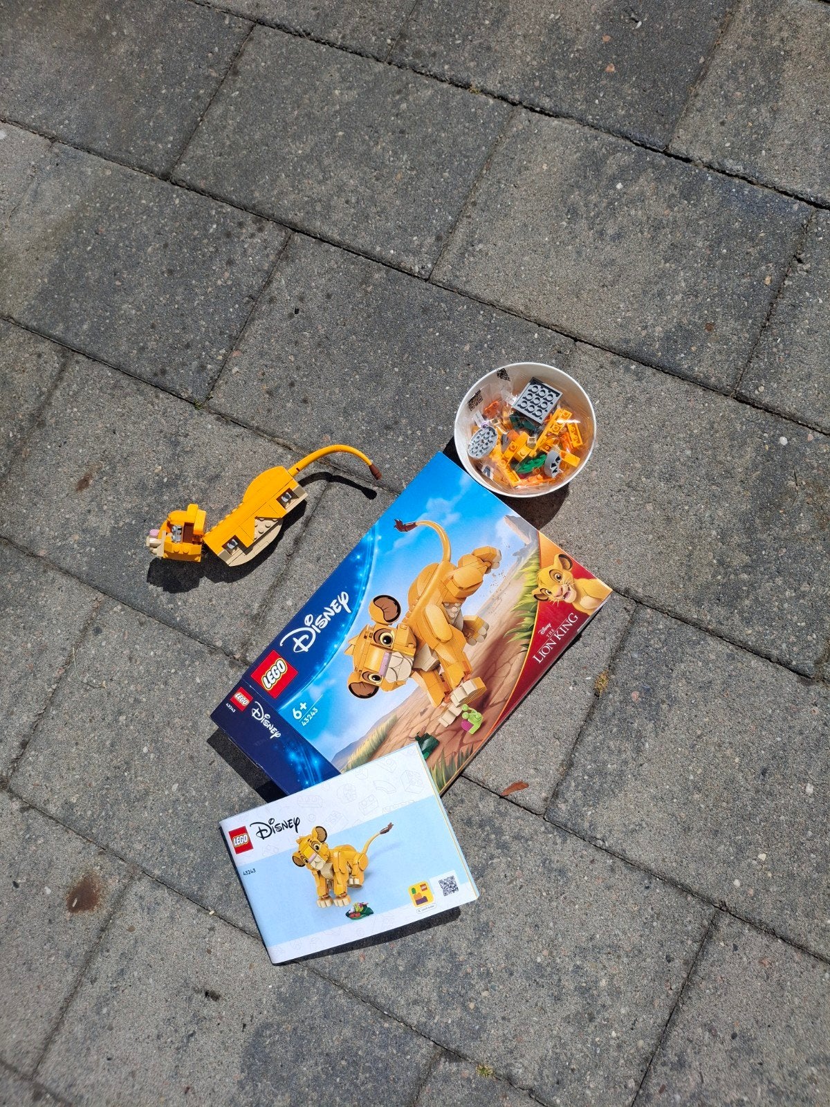 LEGO Disney Lion King Simba de Leeuwenkoning 43243, Lego, Compleet, Ophalen of Verzenden, Zo goed als nieuw