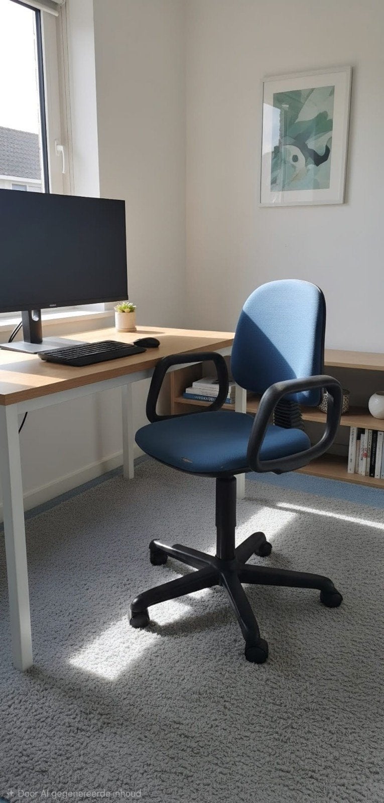 Bulo Bureaustoel - Hoogte Instelbaar - DIY Project, Ophalen, Gebruikt, Blauw, Bureaustoel