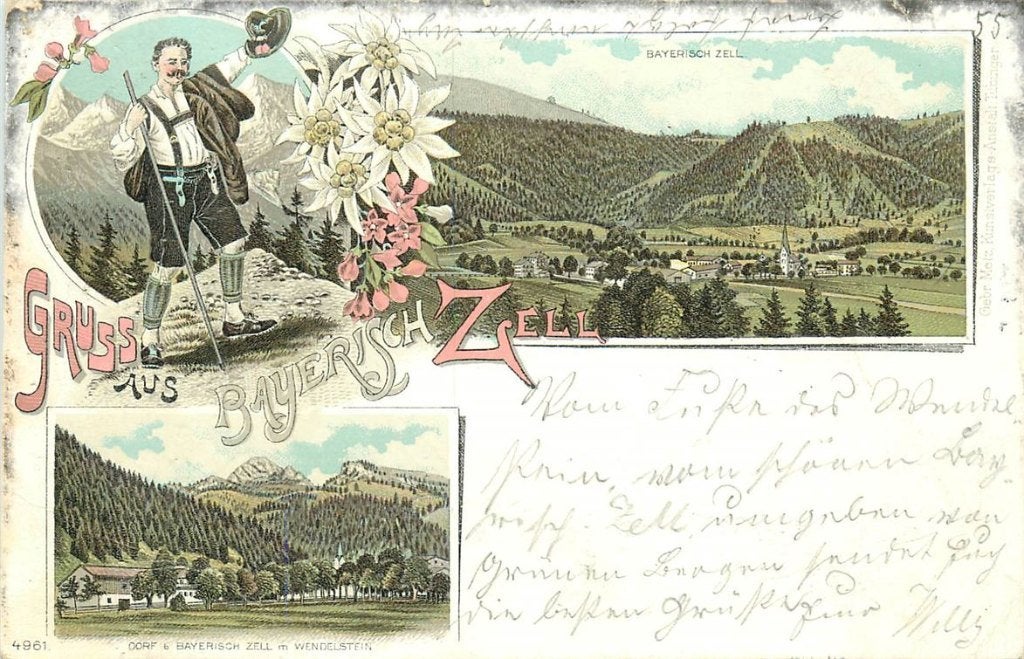 379-021-015 Bayerisch Zell Litho, Verzenden, Voor 1920, Duitsland
