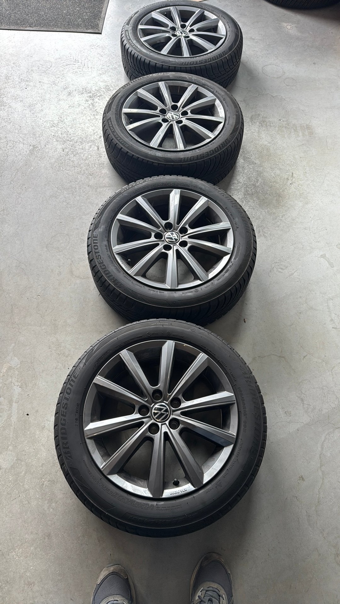 Orginele Volkswagen Velgen Winter Bridgestone 185/60/16, Auto-onderdelen, 16 inch, 185 mm, Winterbanden, Ophalen of Verzenden