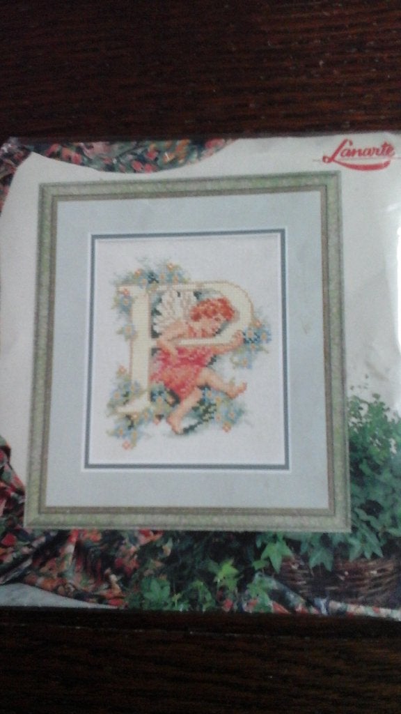 Borduurpatroon met restgaren, van lanarte letter p, Ophalen of Verzenden, Zo goed als nieuw, Handborduren, Patroon