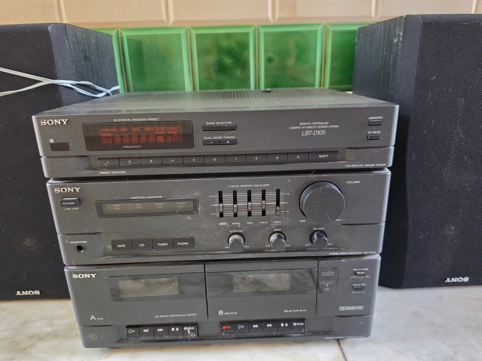 Sony LBT-D106 Compact Hifi Systeem met Dubbel Cassettedeck, Audio, Tv en Foto, Tuner of Radio, Gebruikt, Sony, Losse componenten