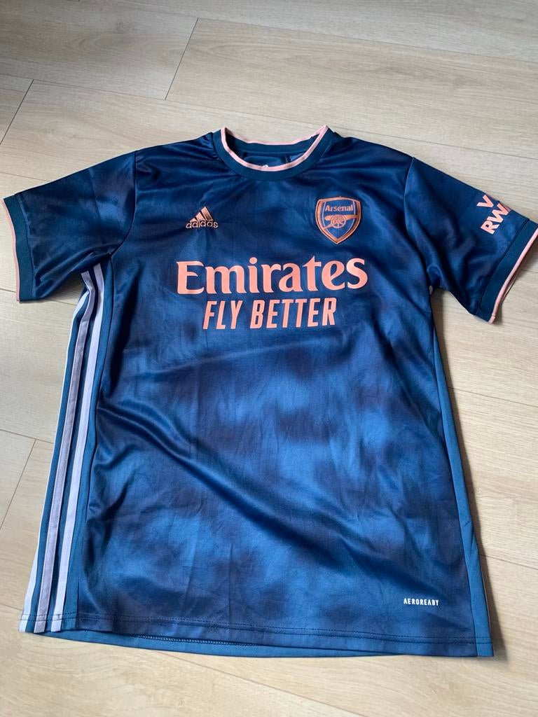 Arsenal shirt Maat M Blauw/roze, Maat M, Ophalen of Verzenden, Zo goed als nieuw, Shirt