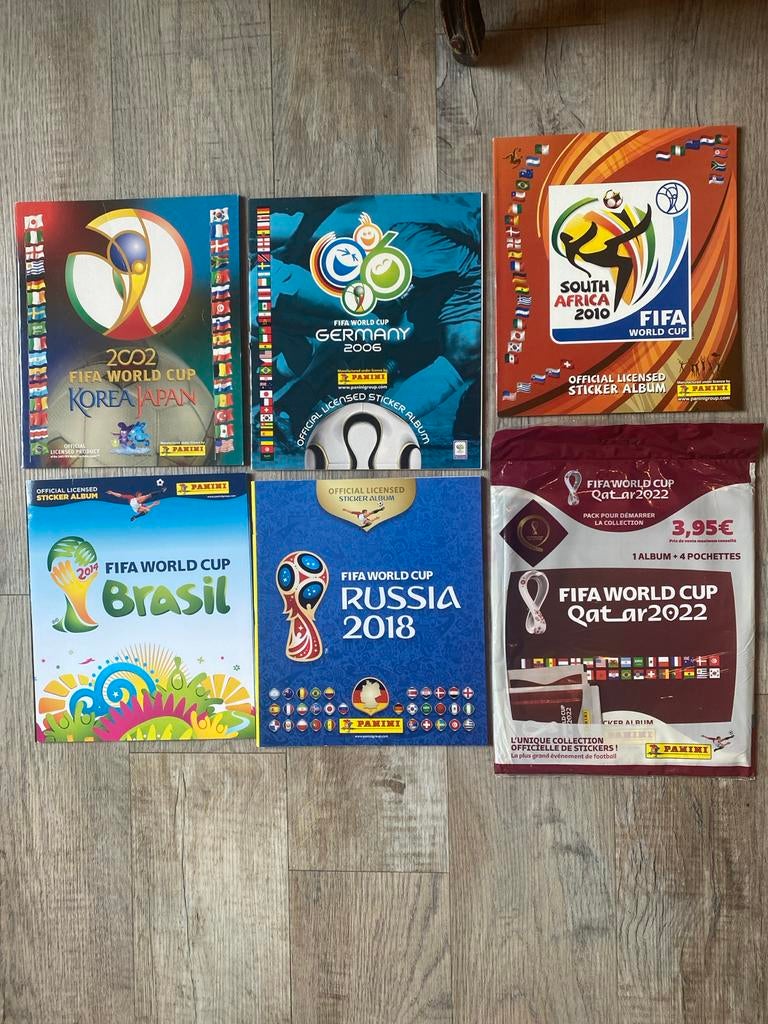 Panini WK Albums 2002-2022 - Leeg en nieuw, alleen als set., Verzamelen, Sportartikelen en Voetbal, Ophalen of Verzenden, Zo goed als nieuw