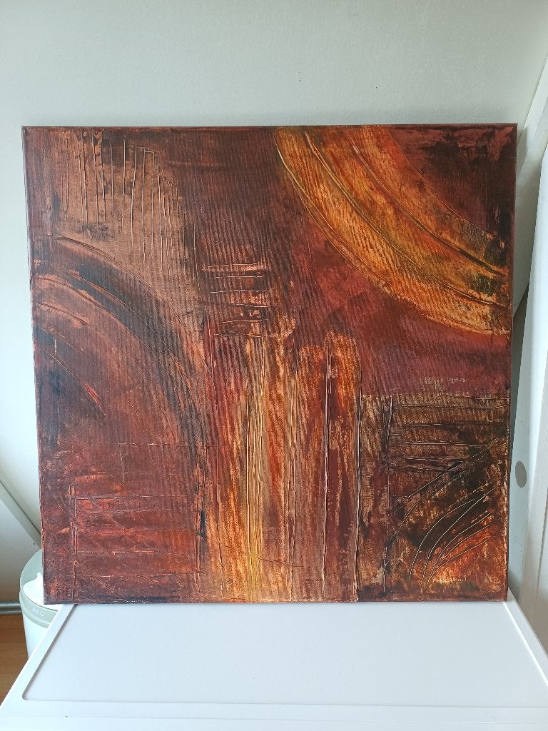 Schilderij intuïtief mooi geschilderd en abstract, Antiek en Kunst, Ophalen