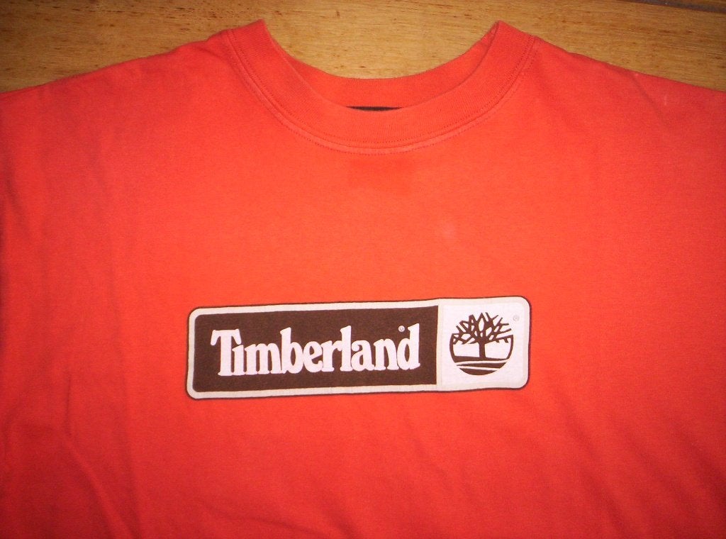 TIMBERLAND oranje t- shirt maat 164, Timberland, Ophalen of Verzenden, Zo goed als nieuw, Shirt of Longsleeve