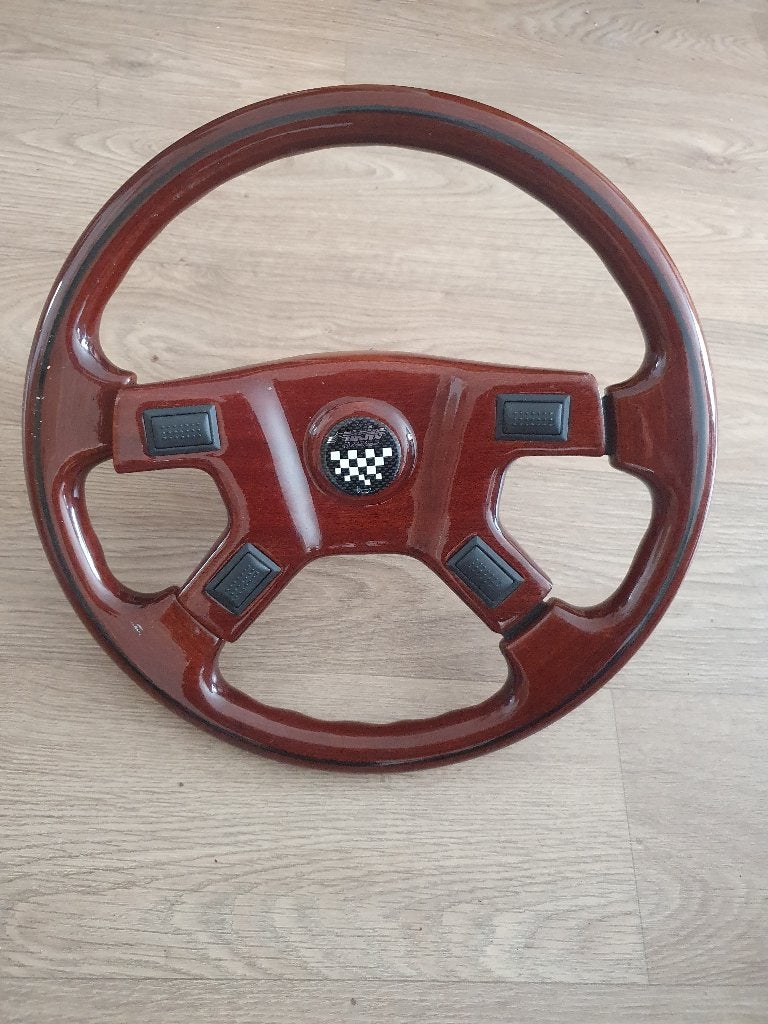 Vintage Houten Sportstuur - Made in Italy Racing - Z.G.A.N., Auto-onderdelen, Ophalen, Gebruikt, Oldtimer onderdelen