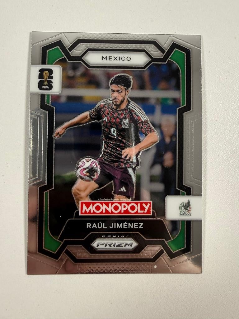 58 Raul Jimenez Prizm Monopoly World Cup 2026, Ophalen of Verzenden, Nieuw, Buitenlandse clubs, Poster, Plaatje of Sticker