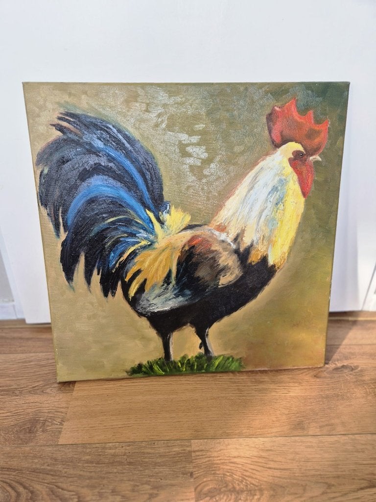 Olieverfschilderij, Antiek en Kunst, Overige ondergronden, Dieren, Ophalen of Verzenden, Handgeschilderd